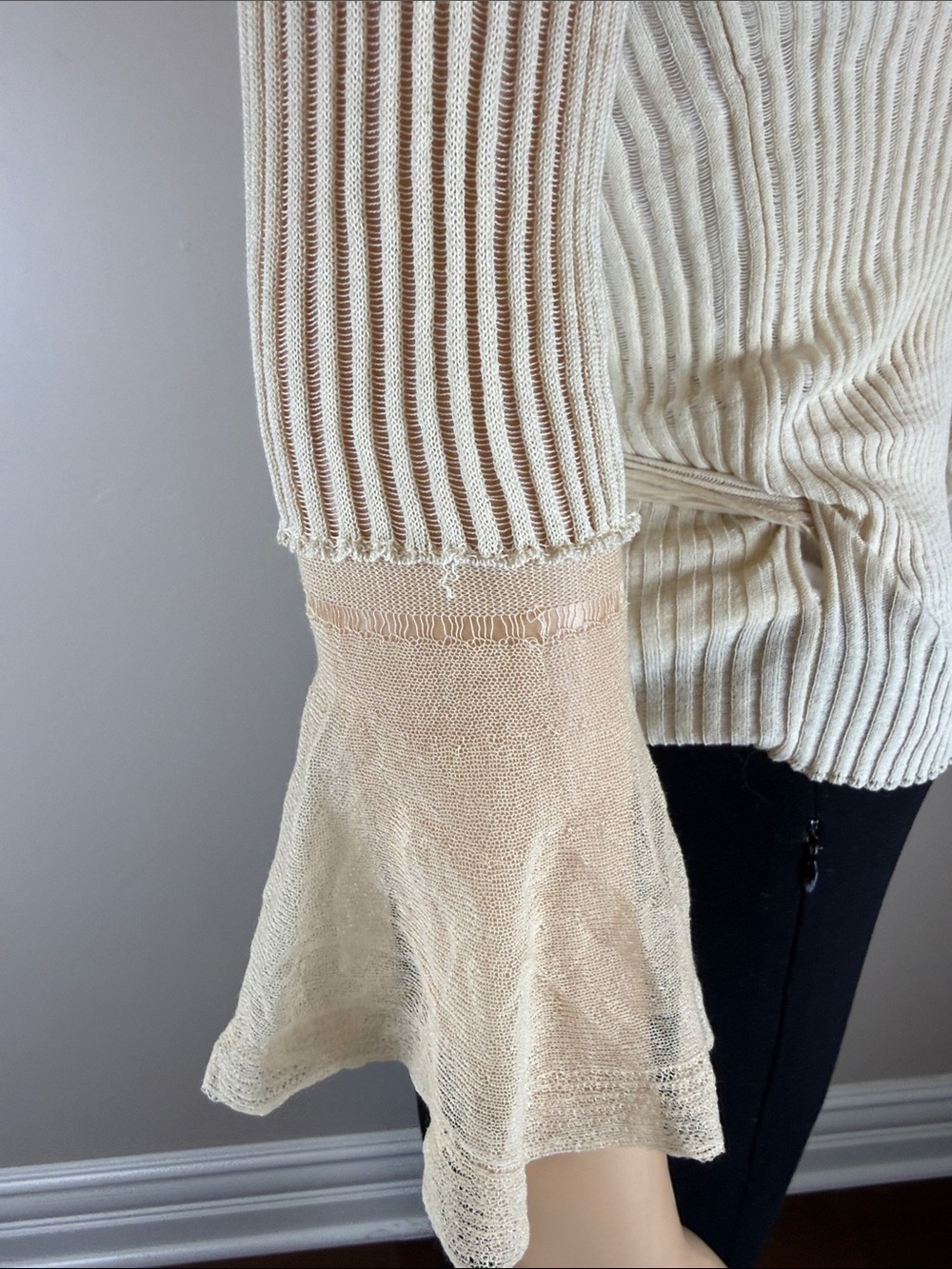 Vintage Jean Paul Gaultier Beige Wrap Cardigan Top - Picture 6 of 8